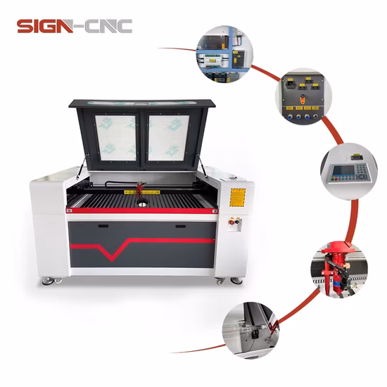 Máquina mista de corte e gravação a laser CO2 100W para produtos plásticos